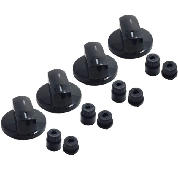 Universal Ocak Fırın Ankastre Düğme Takımı - Siyah