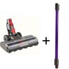 Dyson ile uyumlu V7-V8-V10-V11-V15 Serisi LEDli Turbo Süpürge Başlığı + Mor Süpürge Borusu Ultra Set