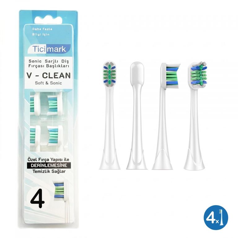 Philips İle uyumlu Sonic Flexcare Şarjlı Diş Fırçası Yedek Başlık 4 Adet