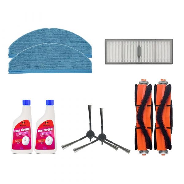 Philips ile uyumlu HomeRun 7000 Serisi Aqua XU7000 Robot Süpürge Ultra Bakım Seti 9 parça