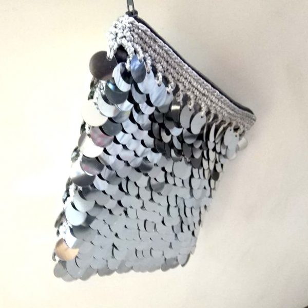 Pullu Clucht Çanta Gri Renk