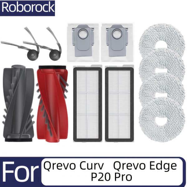 Robot süpürge aksesuarları 12 adet Roborock Qrevo Curv Qrevo Edge P20 Pro Yedek Parçaları