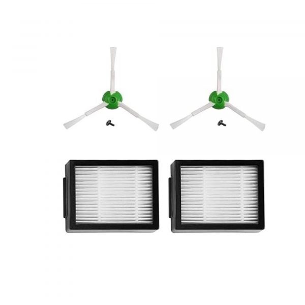 Roomba E5 i7 için aksesuar seti 2 Yan fırça ve 2 hepa filtresi iRobot Roomba