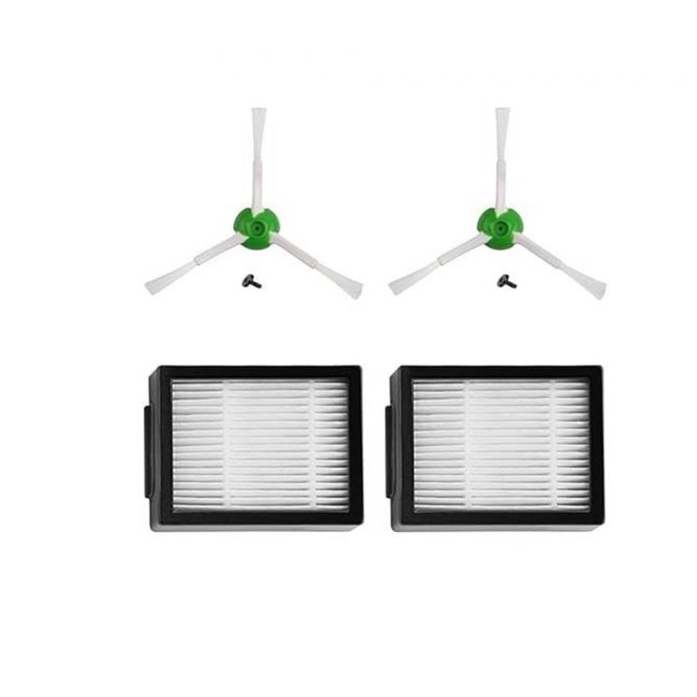 Roomba E5 i7 için aksesuar seti 2 Yan fırça ve 2 hepa filtresi iRobot Roomba