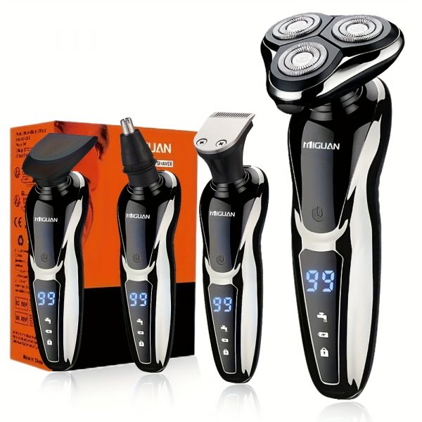 Şarjlı Elektrikli Tıraş makinası 1 Arada Burun Sakal Kenarı Düzeltici Yüz Temizleme Fırçası