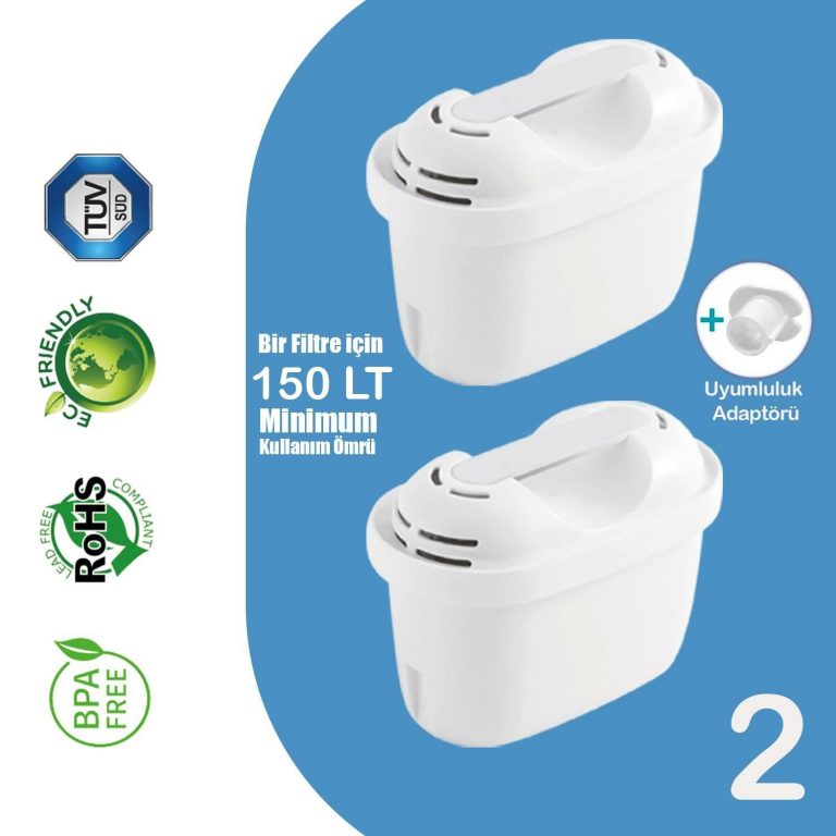 Su Arıtma Filtresi 2 Adet Filtre I Shuii Jugg ve Brita Sürahileri ile Uyumlu