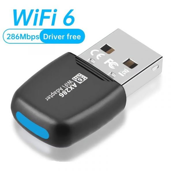 USB 286Mbps WiFi6 Kablosuz Adaptör