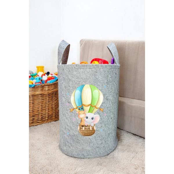 Unisex Balon Fil Bebek Çocuk Odası Düzenleyici Saklama Kutusu Oyuncak Kirli Sepeti 50X40 CM
