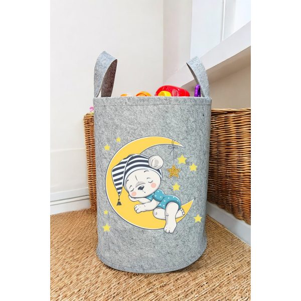 Unisex Uykucu Aydede Bebek Çocuk Odası Düzenleyici Saklama Kutusu Oyuncak Kirli Sepeti 50X40 CM