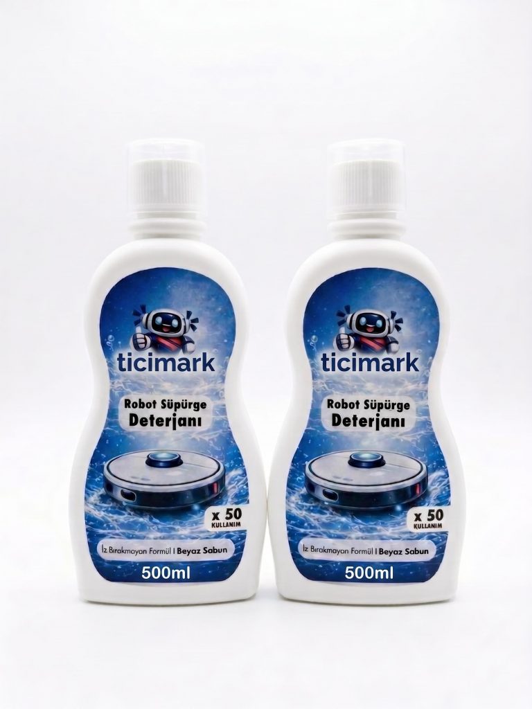 Robot Süpürge Deterjanı Üstün Beyaz Sabun Etkisi 2x500 ml (100 Kullanım) Tüm Modellerle Uyumlu