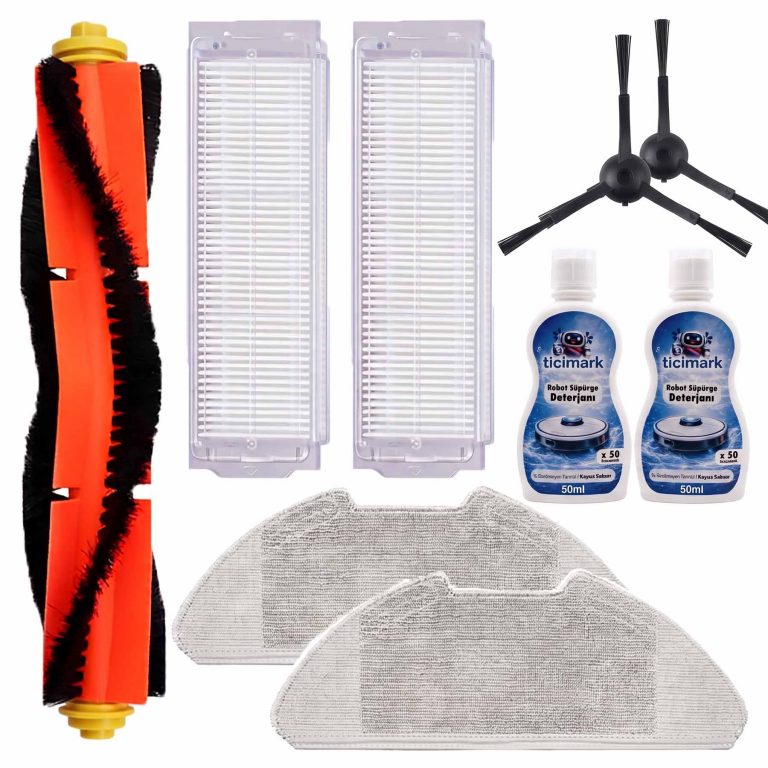 Ticimark Model Xiaomi İle Uyumlu Vacuum Mop 2 Pro (MJST1SHW) Siyah Uyumlu Yedek Ultraset 9 Parça