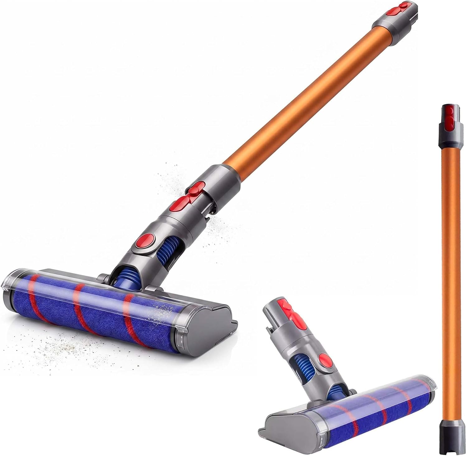 Ticimark Dyson V7 V8 V10 V11 V15 ile Uyumlu Lazer Işıklı Turbo Başlık ve Turuncu Boru Seti Ticimark Dyson V7 V8 V10 V11 V15 ile Uyumlu Lazer Işıklı Turbo Başlık ve Turuncu Boru Seti